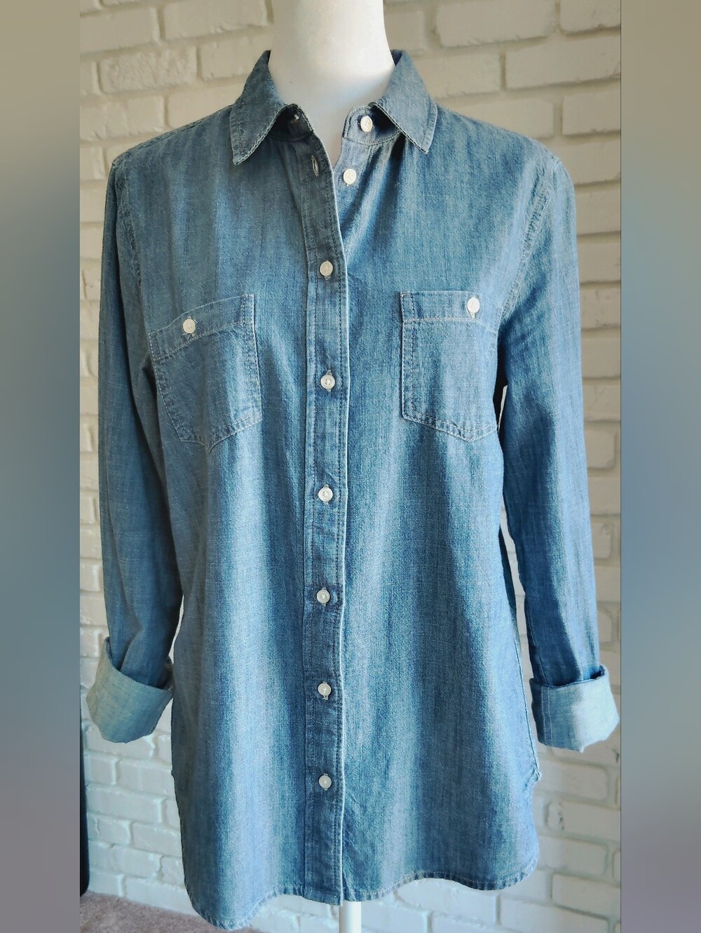 Nordstrom 100% Cotton Denim Shirt, sz S